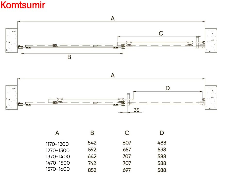Душевая дверь Veconi VN-70 150*195