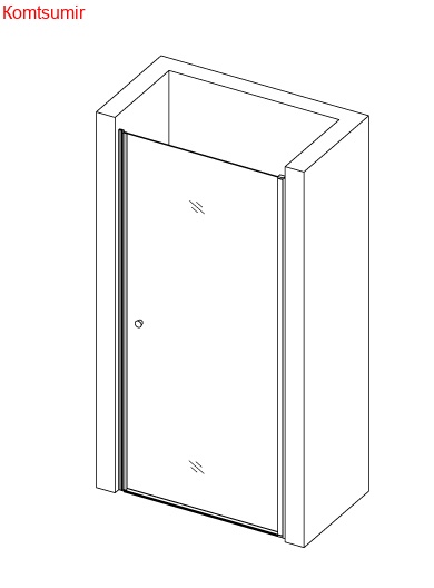 Распашная дверь Azario NORTON HA1P  900х2000, стекло прозр. 6мм, покрытие Easy Clean