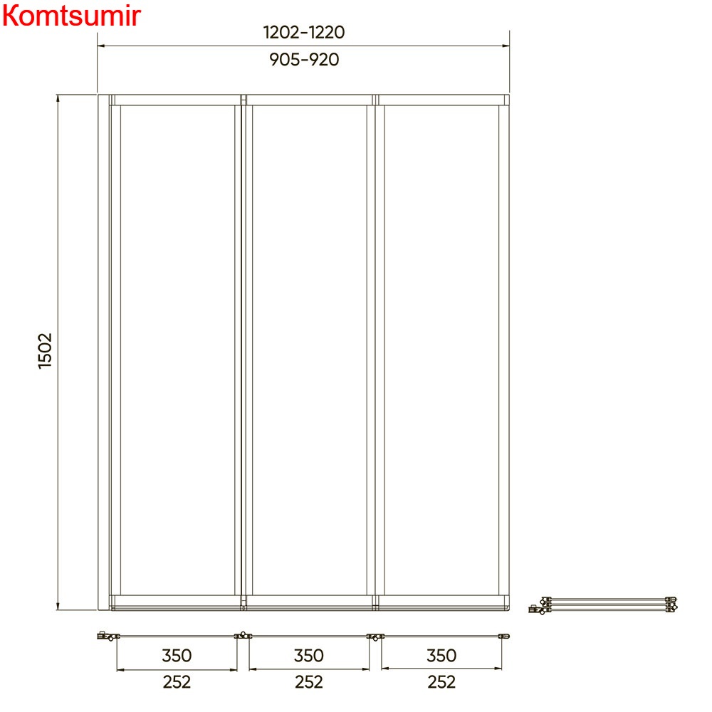 Шторка на ванну Veconi PL-73L 90*150