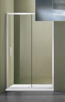 Душевое ограждение SANTREK AQUA Lea- DF-1200-G-Chrome 1200*1850 Прямое стекло Грейп 5мм, профиль Хром