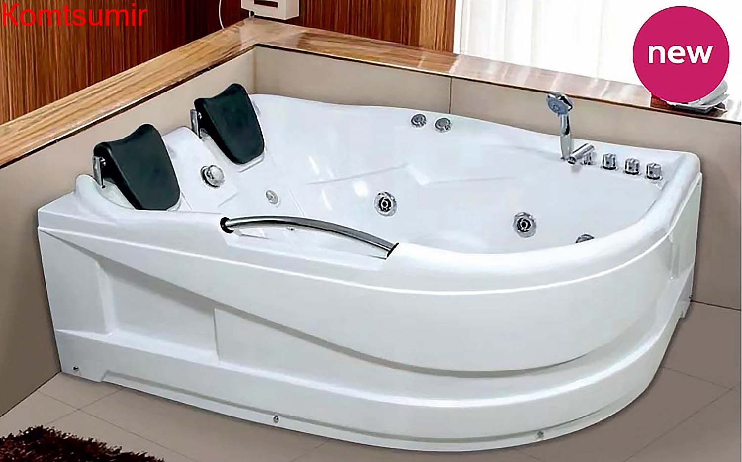 Ванна акриловая Loranto 1200х1700х650 с гидромассажем, левосторонняя, для двух персон (CS-806NL) Ванна акриловая Loranto 1200х1700х650 с гидромассажем, левосторонняя, для двух персон (CS-806NL)