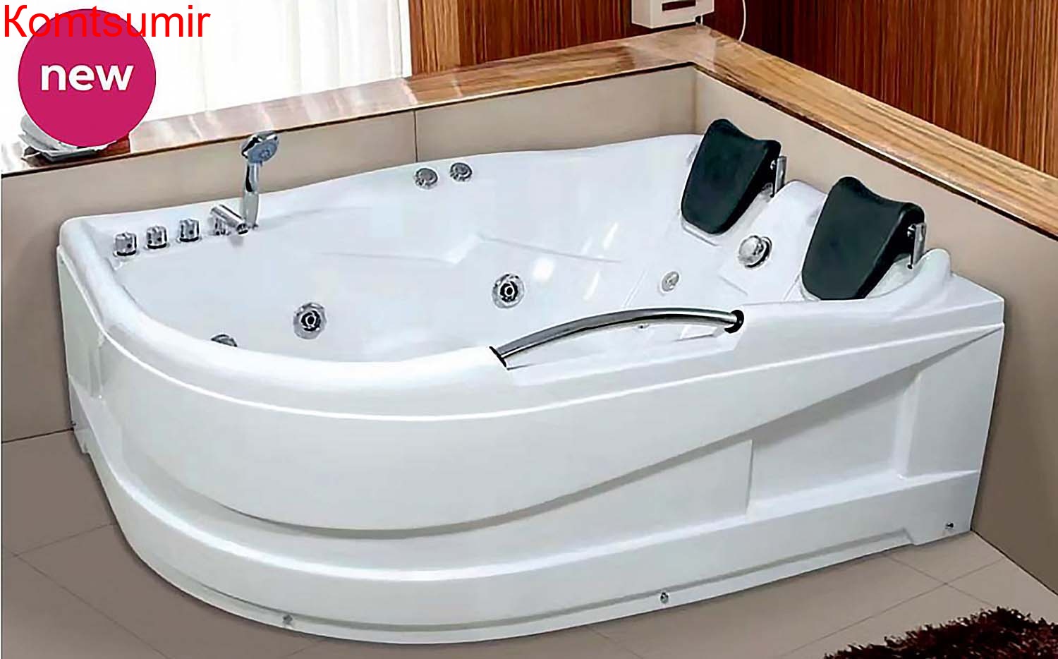 Ванна акриловая Loranto 1200х1700х650 с гидромассажем, правосторонняя, для двух персон (CS-806RN) Ванна акриловая Loranto 1200х1700х650 с гидромассажем, правосторонняя, для двух персон (CS-806RN)