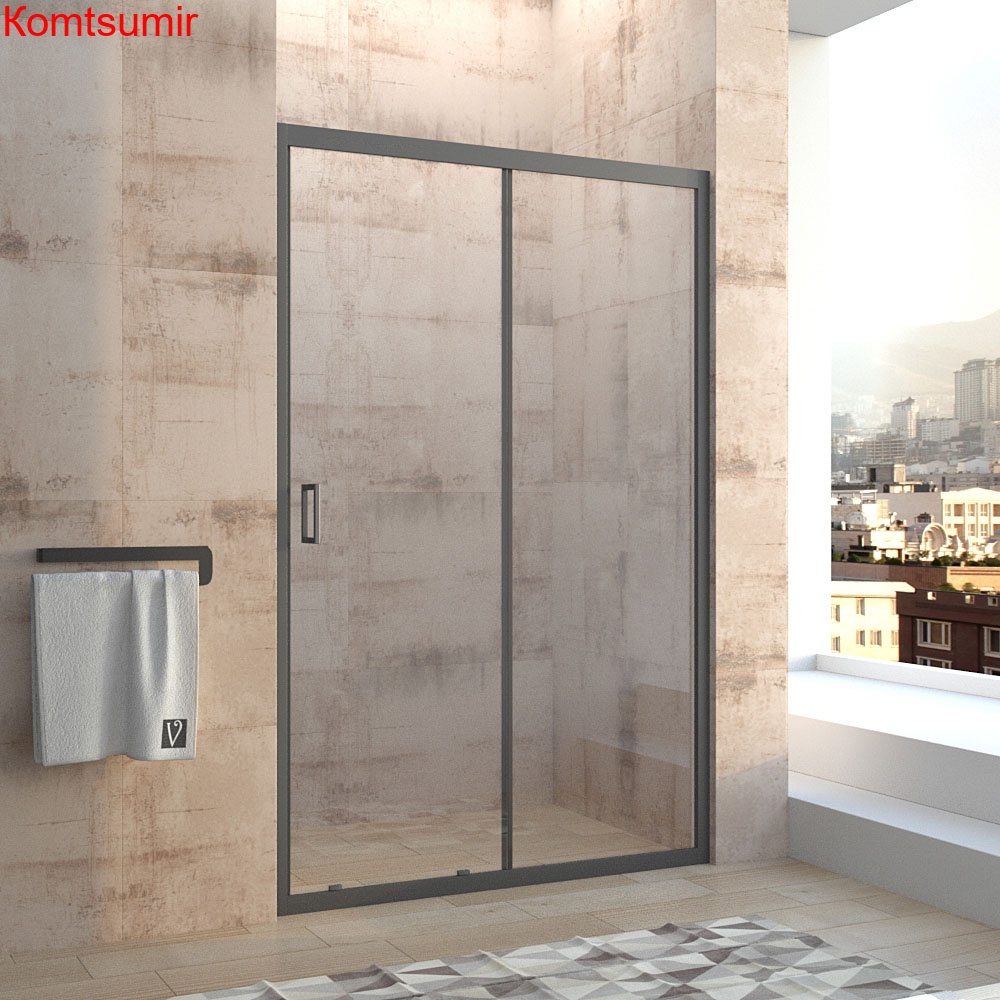 Душевая дверь Veconi Vianno VN-46B, 1400x1950, черный, стекло прозрачное Душевая дверь Veconi Vianno VN-46B, 1400x1950, черный, стекло прозрачное