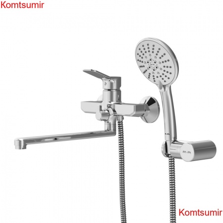 AM.PM F85A95000 X-Joy, смеситель для ванны и душа излив 300 мм, душевой набор, хром, шт.