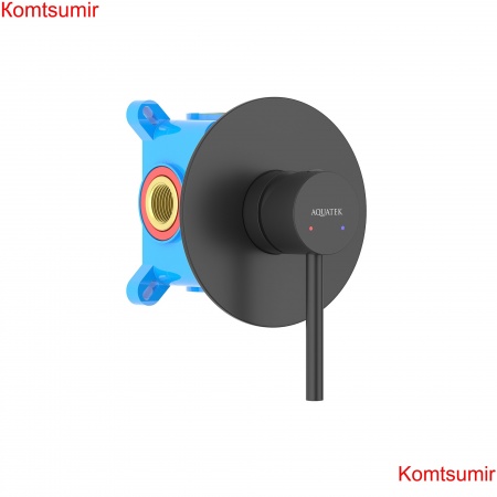 Смеситель для душа (внешняя и скрытая часть) AQUATEK, матовый черный AQ1366MB ЕВРОПА