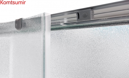 Душевое ограждение SANTREK AQUA Lea-R-800-G-Chrome 800*800*1850 Радиус стекло Грейп 5мм, профиль Хром