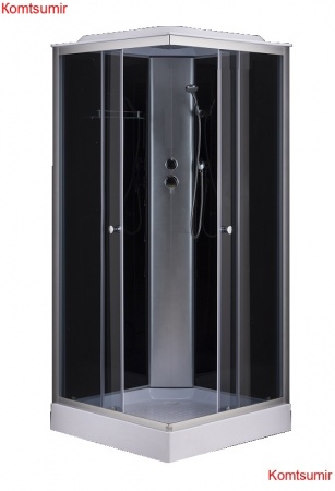 Душевая кабина Loranto 90х90х215, поддон 13 см, верхний душ (CS-6491G)