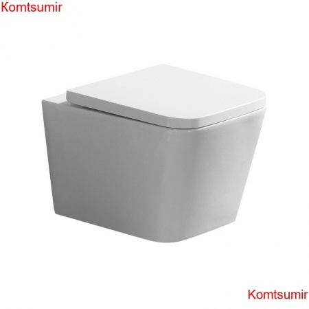 Унитаз подвесной Azario Nova 505х350х345 безободковый, с ультратонким сиденьем микролифт (AZ2216)