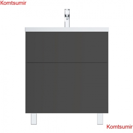 M90FSX07522GM32 GEM, База под раковину, напольная, 75 см, 2 ящика push-to-open, графит матовый