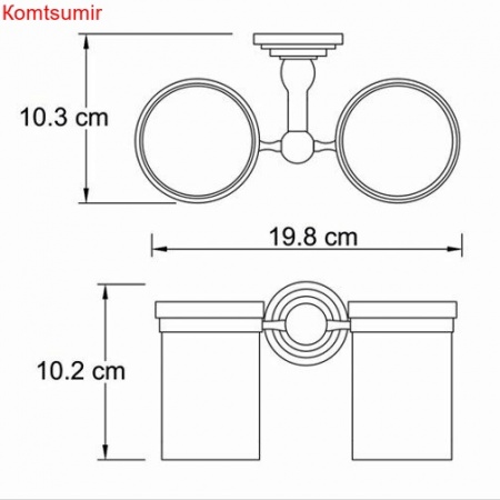 WasserKRAFT Isar K-7328D Подстаканник двойной
