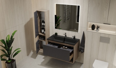 Тумба Tossony 90 подвесная Дуб Самдал/Антрацит