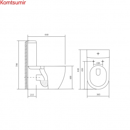 Унитаз напольный AQ1363B-00 БЕТТА