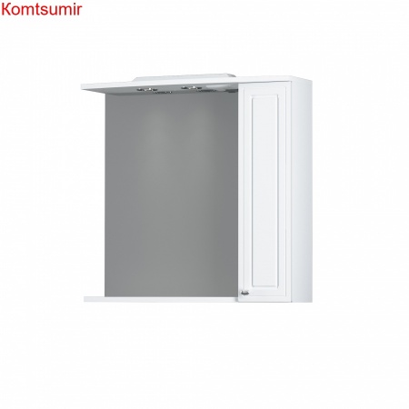 M41MPR0751WG Palace One, зеркало, частично зеркальный шкаф, правый, 75 см, с подсветкой, белый, глян M41MPR0751WG Palace One, зеркало, частично зеркальный шкаф, правый, 75 см, с подсветкой, белый, глян