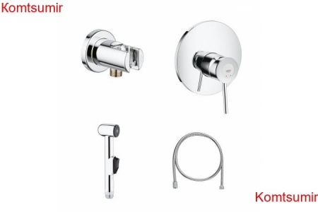 Набор для гигиенического душа GROHE BauClassic со смесителем, хром (124434)