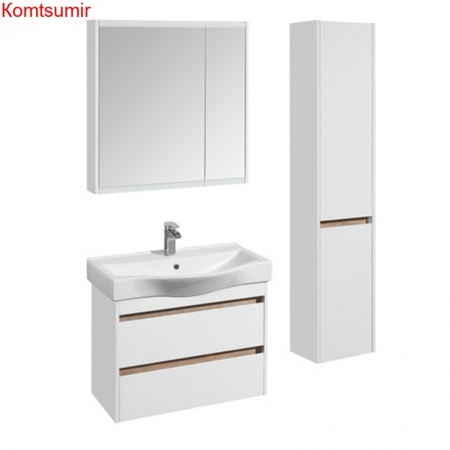 Тумба под раковину AQUATON Нортон 80 подвесная, белая (1A248901NT010)