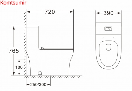 Унитаз-моноблок AZARIO SINTO 720х390х765 напольный в комплекте с сиденьем дюропласт микролифт, белый (AZ-1098) Унитаз-моноблок AZARIO SINTO 720х390х765 напольный в комплекте с сиденьем дюропласт микролифт, белый (AZ-1098)