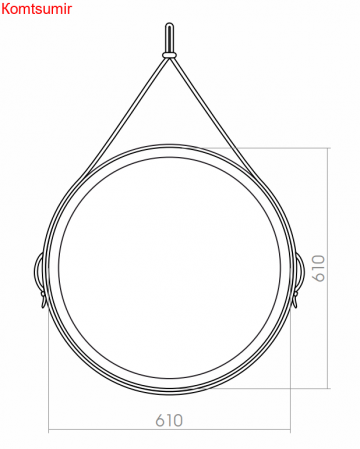 Зеркало AZARIO Капитан D610 бесконтактный сенсор, белая кожа (LED-00002475)
