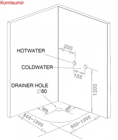 Душевая кабина Loranto CS-6680G 80х80х215, поддон 40 см