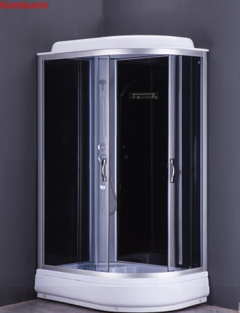 Душевая кабина LORANTO 120х80х215 левосторонняя, поддон 20 см, прозрачное стекло 4 мм, черная (CS-66120-20 L G)