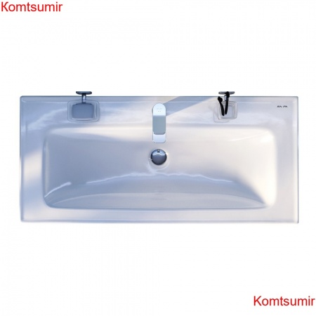 M85AWCC1002WG64 X-Joy, Раковина мебельная, керамическая, 100 см, встроенная, цвет: белый, глянец