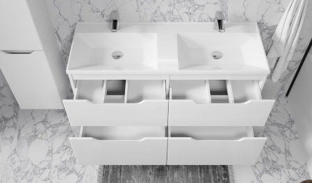 Тумба Wector 120 подвесная белая