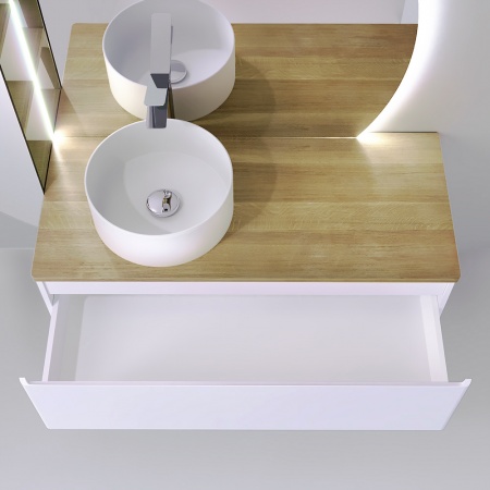 Тумба Solis new 120 подвесная Белая