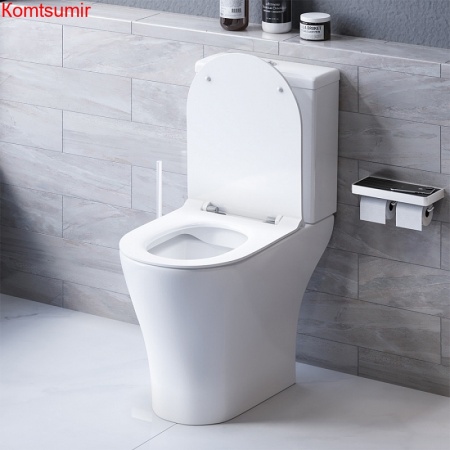 Унитаз напольный Damixa Sirius DX86C8600SC безободковый с сиденьем микролифт, белый