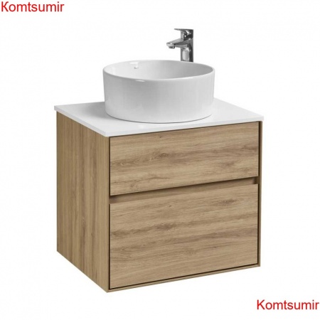 Тумба под раковину Aquaton Либерти 60, 2 ящика, дуб эльвезия (1A279401LYC70)