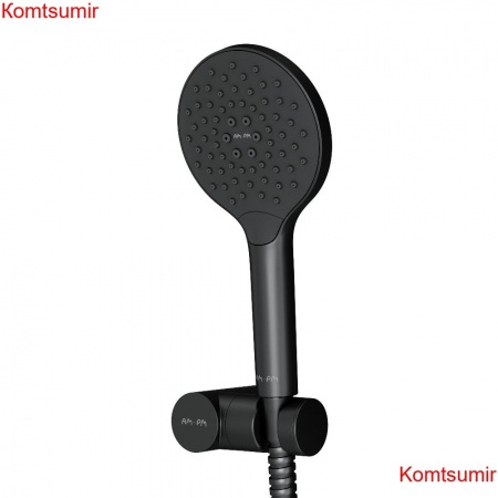 AM.PM F0118022 Like, душевой набор: ручной душ 120мм, держатель ручного душа, душевой шланг, чёрный, шт. AM.PM F0118022 Like, душевой набор: ручной душ 120мм, держатель ручного душа, душевой шланг, чёрный, шт.