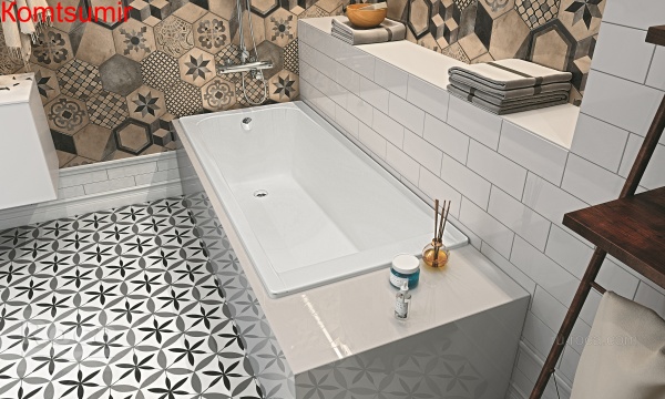 Ванна акриловая Roca ELBA прямоугольная 170х75 белая