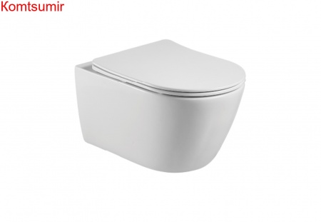 Унитаз подвесной безободковый AQUATEK БЕТТА AQ1253W-00 530*360*345 мм, горизонтальный выпуск, тонкое сиденье с механизмом плавного закрывания, крепеж Унитаз подвесной безободковый AQUATEK БЕТТА AQ1253W-00 530*360*345 мм, горизонтальный выпуск, тонкое сиденье с механизмом плавного закрывания, крепеж