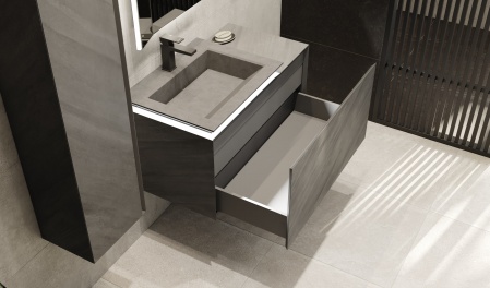 Тумба Incline 90 подвесная, бетон