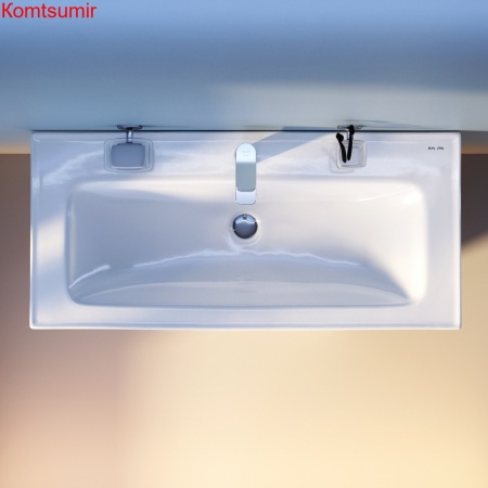 M85AWCC1002WG64 X-Joy, Раковина мебельная, керамическая, 100 см, встроенная, цвет: белый, глянец