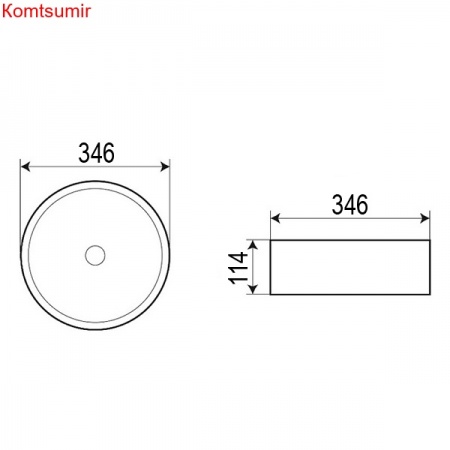 Раковина Azario накладная 346x346x114 цвет мраморный матовый (AZ-3134-ST SP)