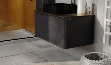 Тумба Morelle 100 подвесная Антрацит/Трюфель