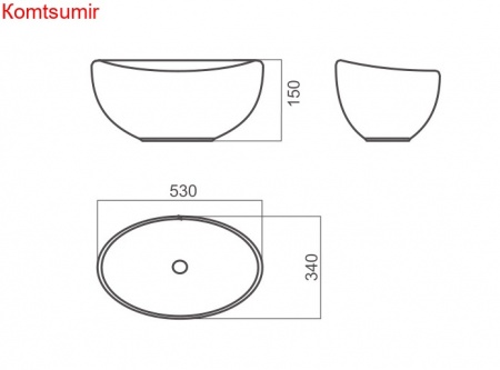 Раковина Sanita Luxe Ringo Cut, накладная, белая (RNGSLWB01C)