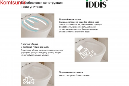 Унитаз напольный безободковый IDDIS Torr