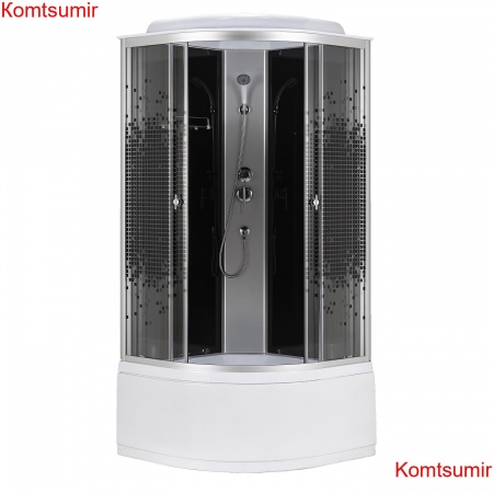 Душевая кабина Loranto 90x90x215 поддон 40 см, 4 мм прозрачное стекло с рисунком "мозайка" (CS-986ТМ/G)