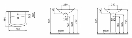 Раковина VitrA Serenada 4167B003 (60 см)