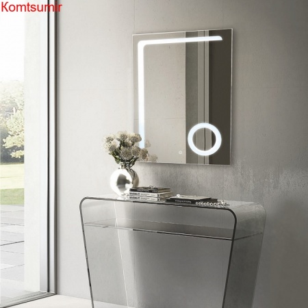 Зеркало AZARIO Клио 600*800, LED подсветка, сенсорный выключатель, увеличительное зеркало Зеркало AZARIO Клио 600*800, LED подсветка, сенсорный выключатель, увеличительное зеркало