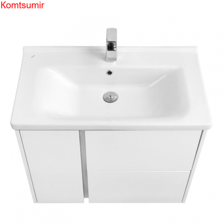 Тумба под раковину AQUATON Стоун 80 подвесная, белая (1A228201SX010)