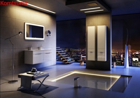 Тумба с раковиной Aqwella 5 stars Malaga 120 крафт темный