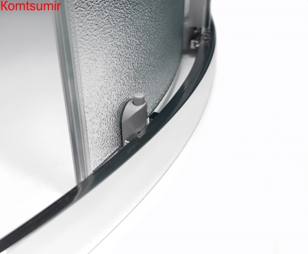 Душевое ограждение SANTREK AQUA Lea-R-800-G-Chrome 800*800*1850 Радиус стекло Грейп 5мм, профиль Хром