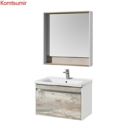 Тумба под раковину AQUATON Капри 80 подвесная, бетон пайн (1A230201KPDA0)