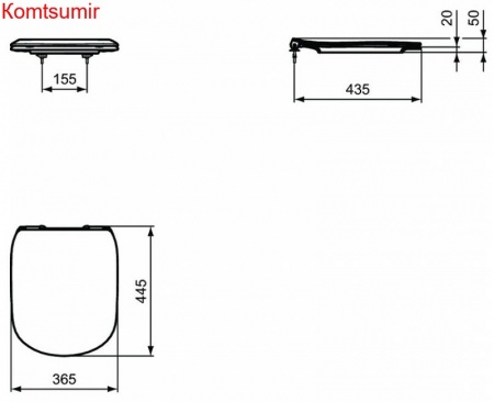 Крышка-сиденье для унитаза Ideal Standard Tesi (T352701) Крышка-сиденье для унитаза Ideal Standard Tesi (T352701)