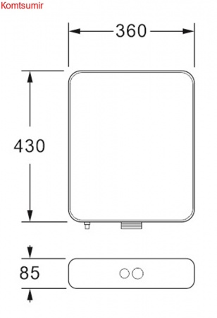 Бачок пластиковый AZARIO 360x85x430 с соединительной трубой, белый (AZ-967) Бачок пластиковый AZARIO 360x85x430 с соединительной трубой, белый (AZ-967)
