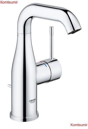 Смеситель для раковины GROHE Essence+ с донным клапаном и средним изливом, хром (23462001)