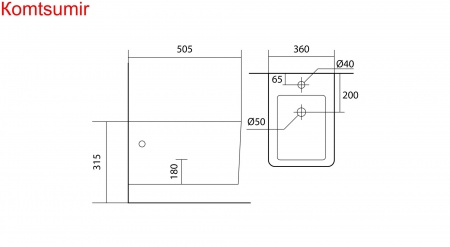 Биде подвесное AQUATEK ЛИБРА AQ0506N-00, 505*360*400 мм, цвет белый