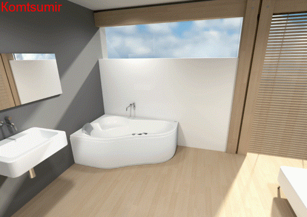 Ванна акриловая Santek Ибица 150х100, левосторонняяя, белая