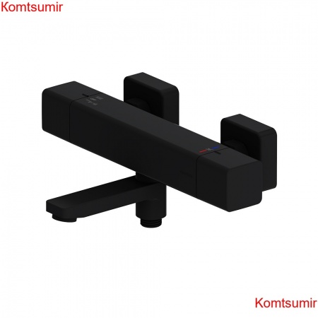 Damixa 533000300 Gala термостатный смеситель для ванны - душа, чёрный